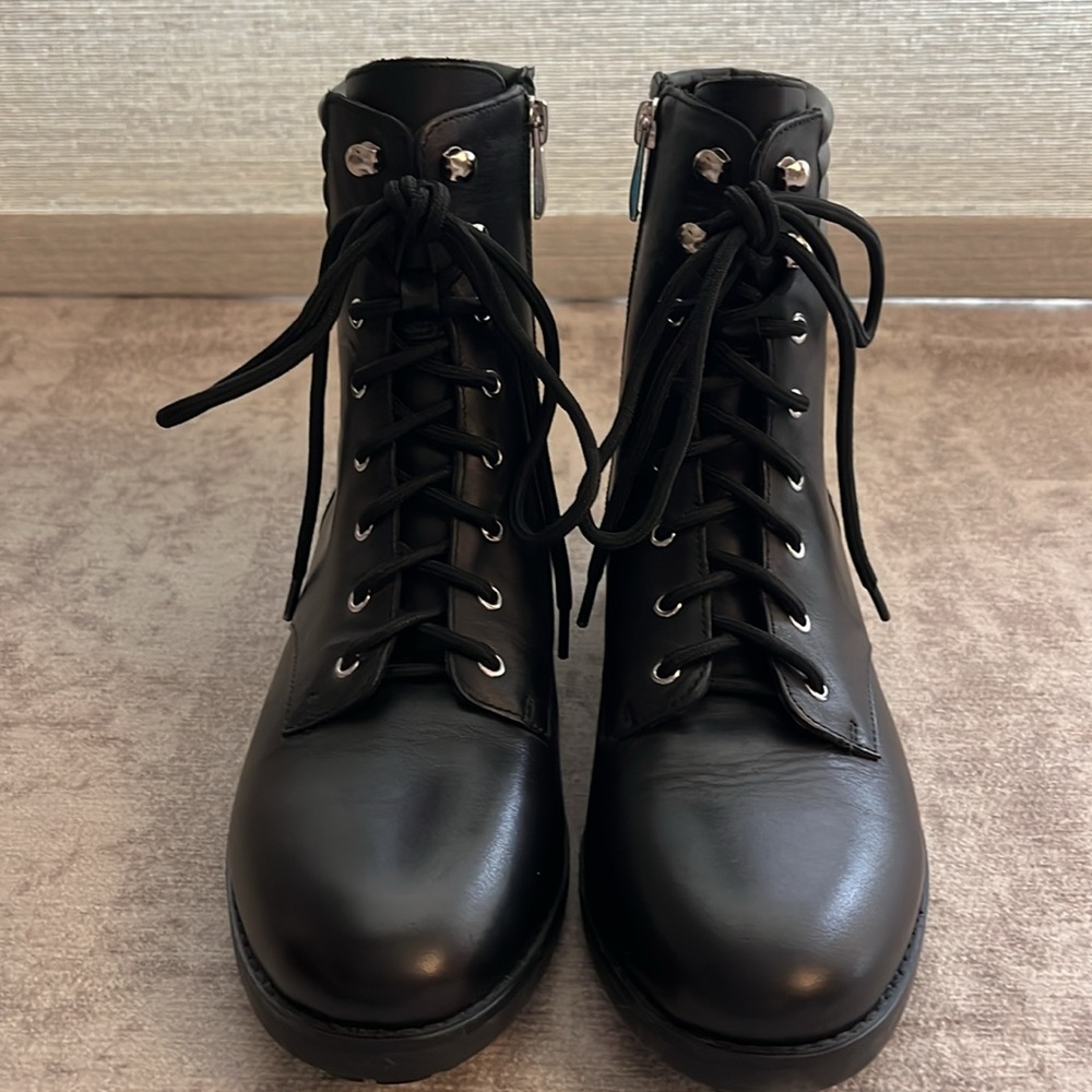 Saks Fifth Avenue Black Combat Boots